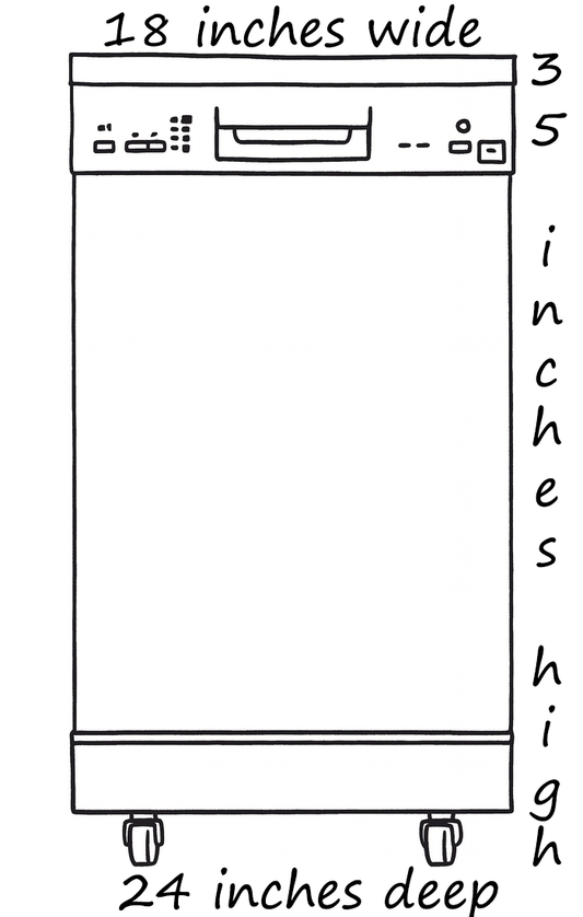 18-inch portable dishwasher