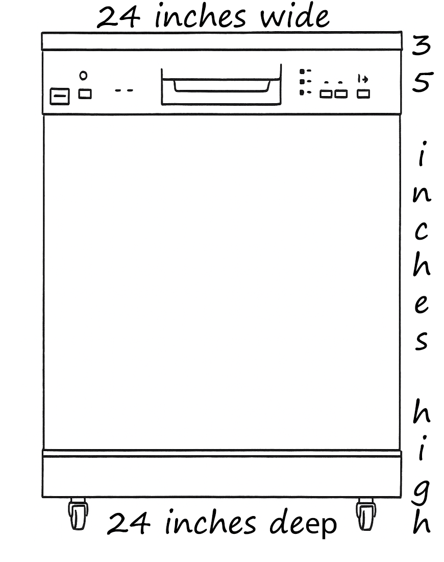 24-inch portable dishwasher